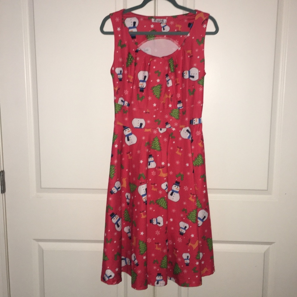 Christmas holiday vintage swing style dress